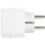 LogiLink 2-veis Euro-stikkontakt + 1 jordet stikkontakt Hvit