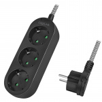 LogiLink 3-veis grenuttak med tekstilkabel