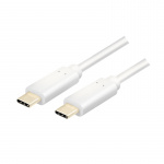 LogiLink USB-C - USB-C-kabel USB 3.2 Gen2x1 60W 1m hvit LogiLink USB-C - USB-C-kabel USB 3.2 Gen2x1 60W 1m hvit