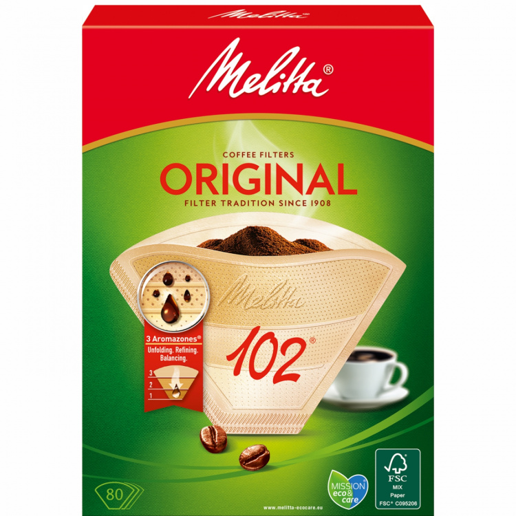Melitta Kaffefilter 102 80-pakning (Merk 9 stk DFP)