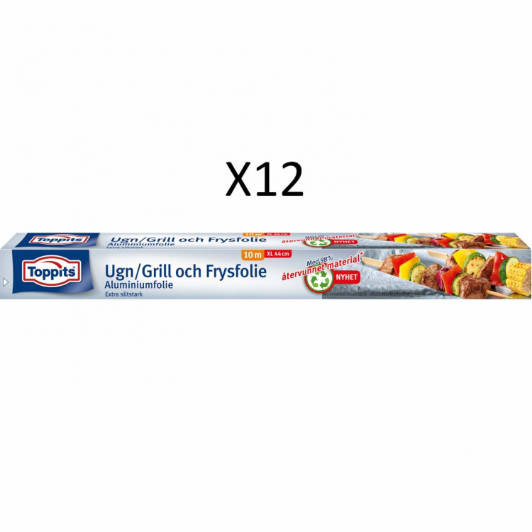 Toppits Ovn-, grill- og frysefolie 44cmX10m (Merk 12stk DFP)