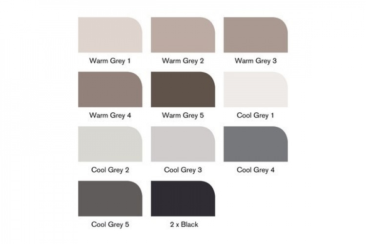 Winsor Brushmarker 12 stk, gråtoner Winsor Brushmarker 12 stk, gråtoner