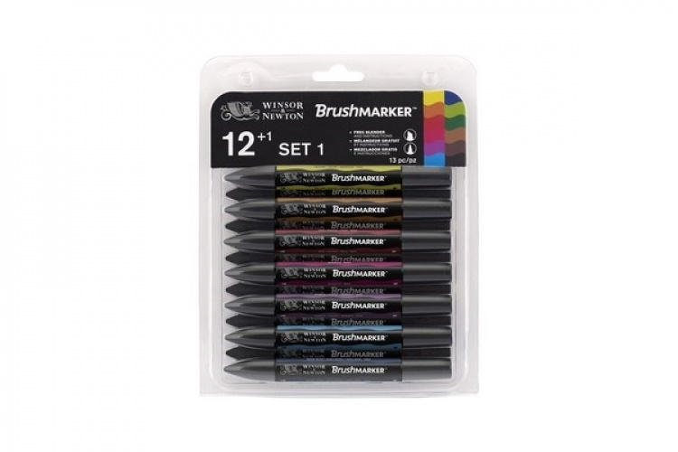 Winsor Brushmarker 12stk, Vibrant Winsor Brushmarker 12stk, Vibrant
