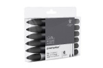 Winsor Promarker-sett 6stk (5stk svart +1stk blender)