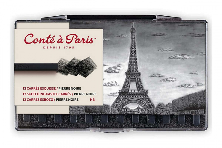 Conté à Paris Pastel Chalk HB, svart