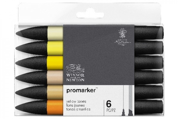 Winsor Promarker 6 stk, gule toner Winsor Promarker 6 stk, gule toner