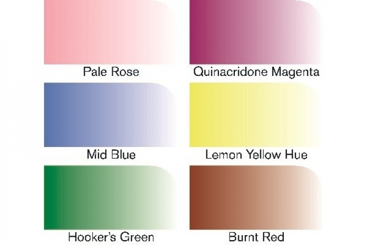 Winsor WaterColour Marker 6-pakning, sett med blomstertoner