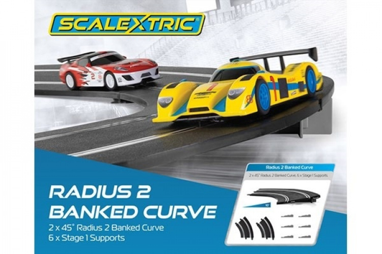 Scalextric 2stk Rad 2 skrå kurve 45°
