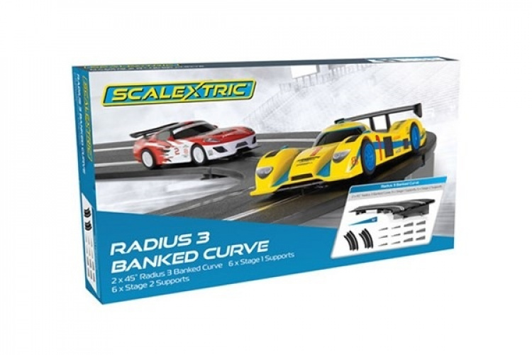 Scalextric 2stk Rad 3 skrå kurve 45°