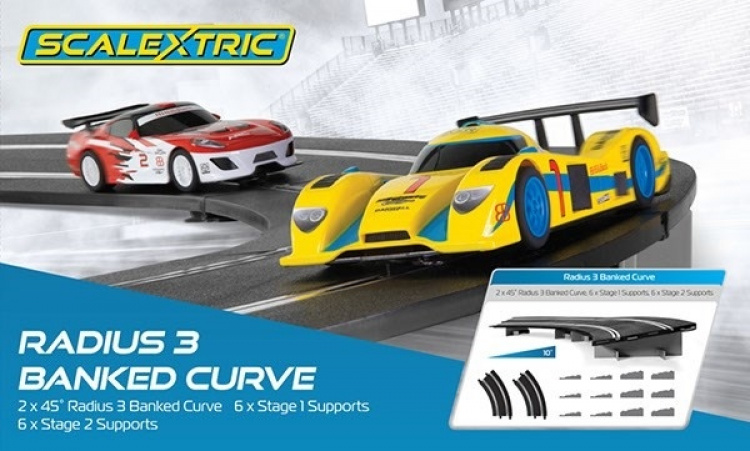 Scalextric 2stk Rad 3 skrå kurve 45°