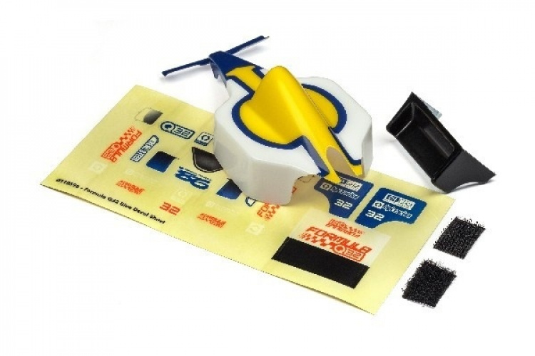 Formula Q32 karosseri og vingesett (blå)