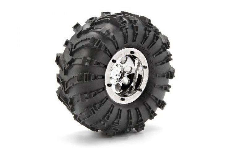 Rock 8 Bead Lock Wheel Chrome (55X36Mm/2Pcs)