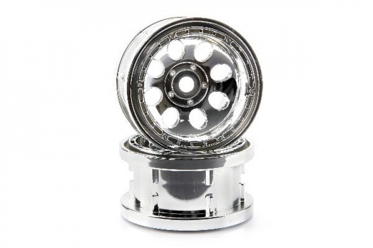 Rock 8 Bead Lock Wheel Chrome (55X36Mm/2Pcs)