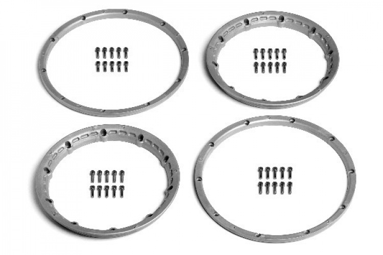 Heavy Duty hjulperlelåsringer sølvfarget F. 2 Whl