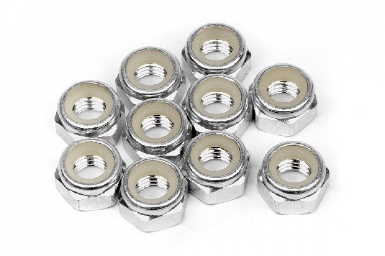 Aluminum Lock Nut M5 (Silver/10Pcs)