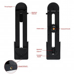 Gear Nettbrett-/smarttelefonholderstativ med 1/4 stativgjenge Svart