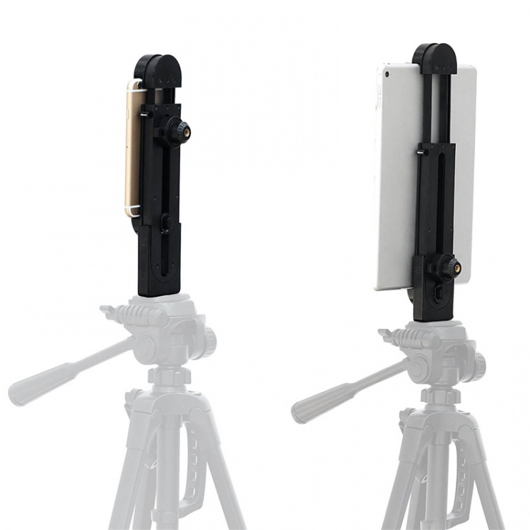 Gear Nettbrett-/smarttelefonholderstativ med 1/4 stativgjenge Svart