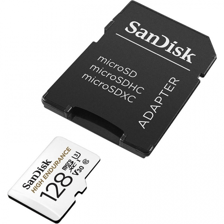 SANDISK Minnekort MicroSDXC 128GB High Endurance med adap SANDISK Minnekort MicroSDXC 128GB High Endurance med adap