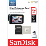 SANDISK Minnekort MicroSDXC 256GB High Endurance med adap SANDISK Minnekort MicroSDXC 256GB High Endurance med adap