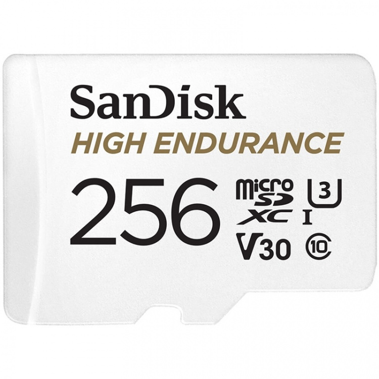 SANDISK Minnekort MicroSDXC 256GB High Endurance med adap SANDISK Minnekort MicroSDXC 256GB High Endurance med adap