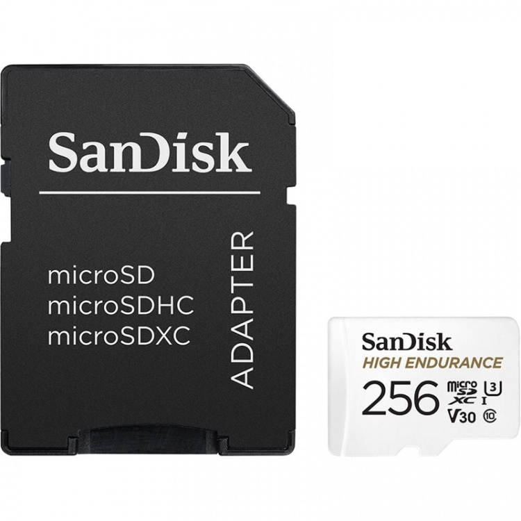 SANDISK Minnekort MicroSDXC 256GB High Endurance med adap SANDISK Minnekort MicroSDXC 256GB High Endurance med adap