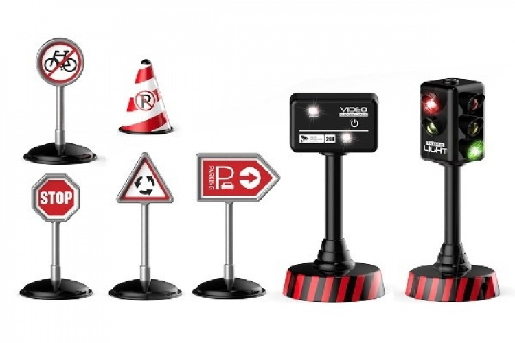 Crazon radiostyrt lastebil med tilhenger og skilt, skala 1:16, 2,4 GHz