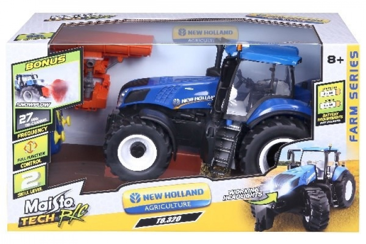 New Holland Traktor m/snøplog R/C 1:16 27MHz