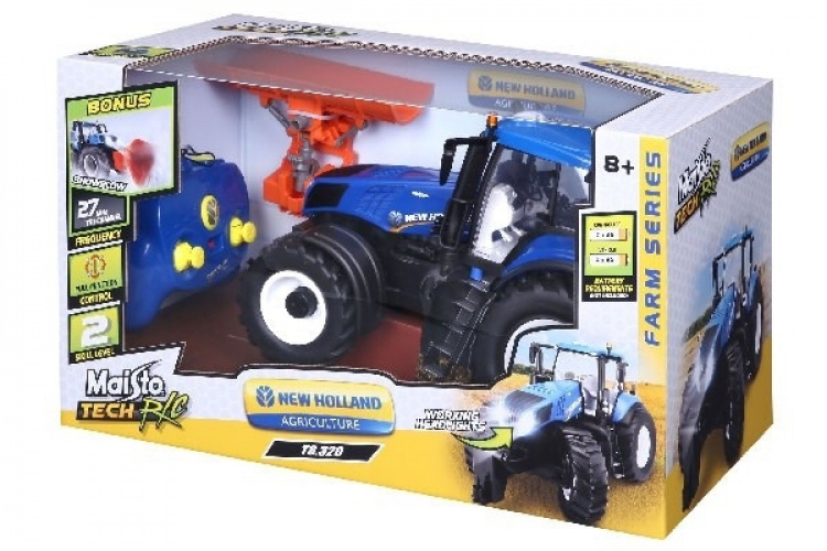 New Holland Traktor m/snøplog R/C 1:16 27MHz
