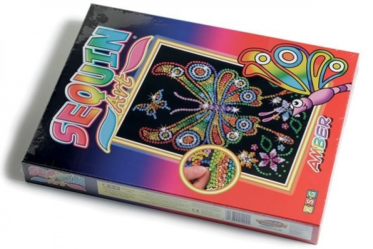 Sequin Art Ravfarget sommerfugl 25x34cm Sequin Art Ravfarget sommerfugl 25x34cm