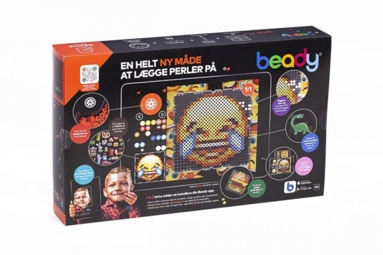 Beady Basic 10 800 perler, 4 plater, 1 perleskraper