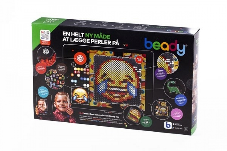 Beady Familie 14.400 perler, 8 plater, 1 perleskraper Beady Familie 14.400 perler, 8 plater, 1 perleskraper