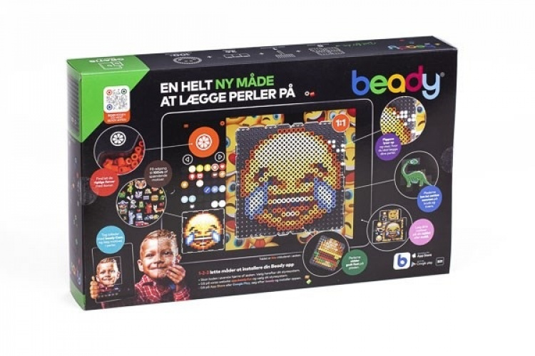 Beady Familie 14.400 perler, 8 plater, 1 perleskraper Beady Familie 14.400 perler, 8 plater, 1 perleskraper