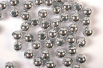 Plastperler 3 mm 500 g, sølv