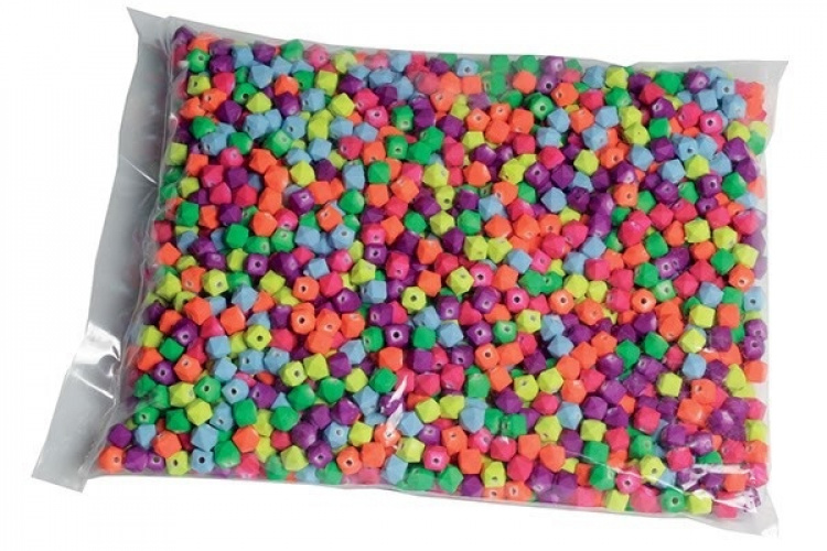 Pearl`n fun Beads Octagram 8 mm, blandede farger, 500 g