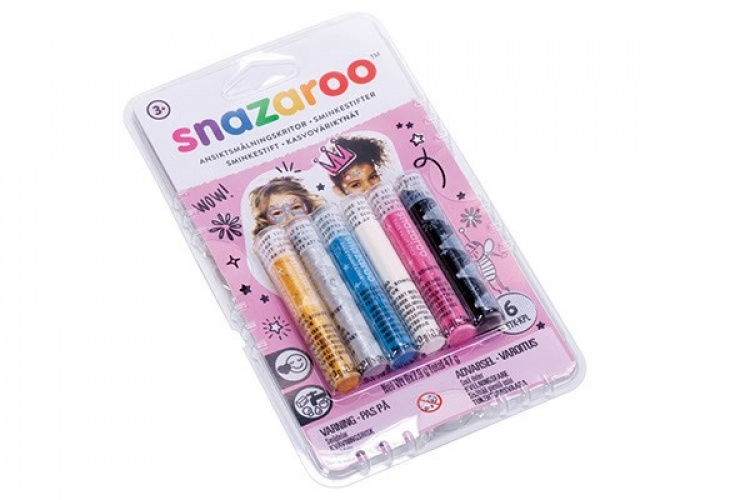 Snazaroo Stifter til ansiktsmaling, 6 stk