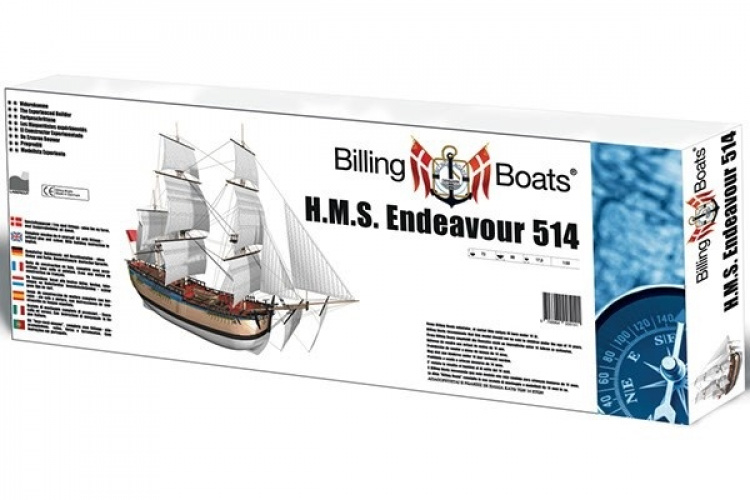 1:50 HMS Endeavour - Skrog i tre