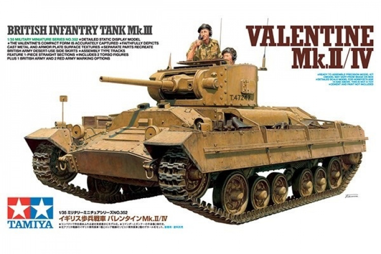 Tamiya 1/35 Britisk infanteristridsvogn Valentine Mk.II/IV