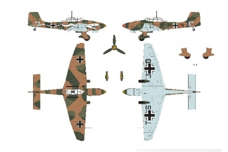 Airfix Junkers JU87B-2/R-2 i målestokk 1:48