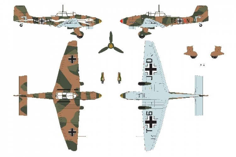 Airfix Junkers JU87B-2/R-2 i målestokk 1:48