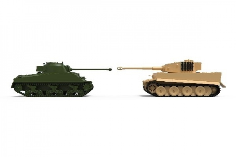 Airfix Klassisk konflikt Tiger 1 vs Sherman Firefly