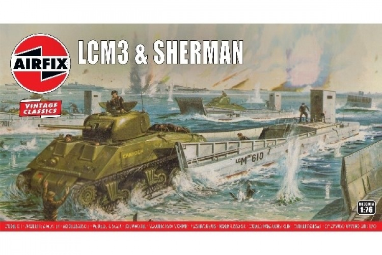 Airfix 1:76 LCM3 og Sherman