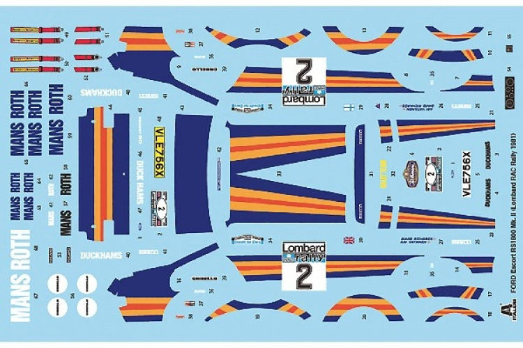 Italeri 1:24 Ford Escort RS1800 MK. II Lombard RAC Rally