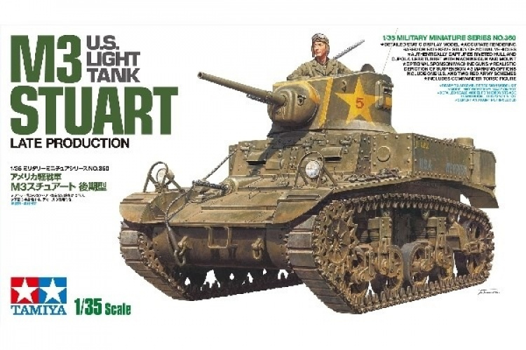 Tamiya 1/35 U.S. Light Tank M3 Stuart sen produksjon