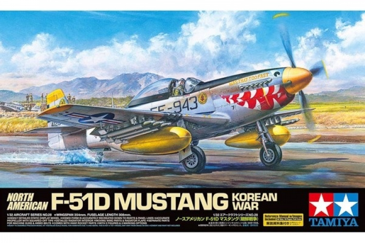 Tamiya 1:32 North American F-51D Mustang Korea-krigen