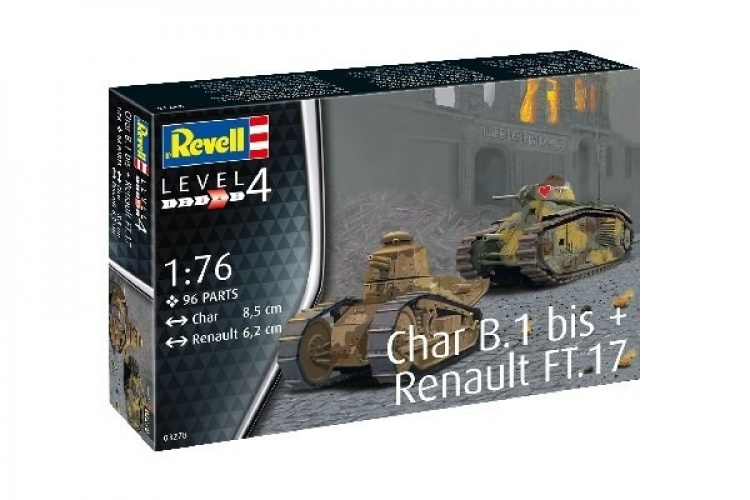 Revell Char B,1 bis & Renault FT,17