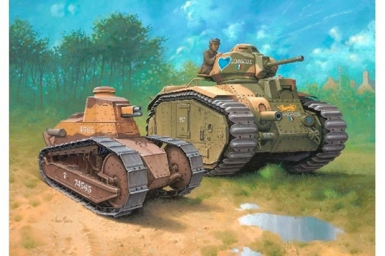 Revell Char B,1 bis & Renault FT,17