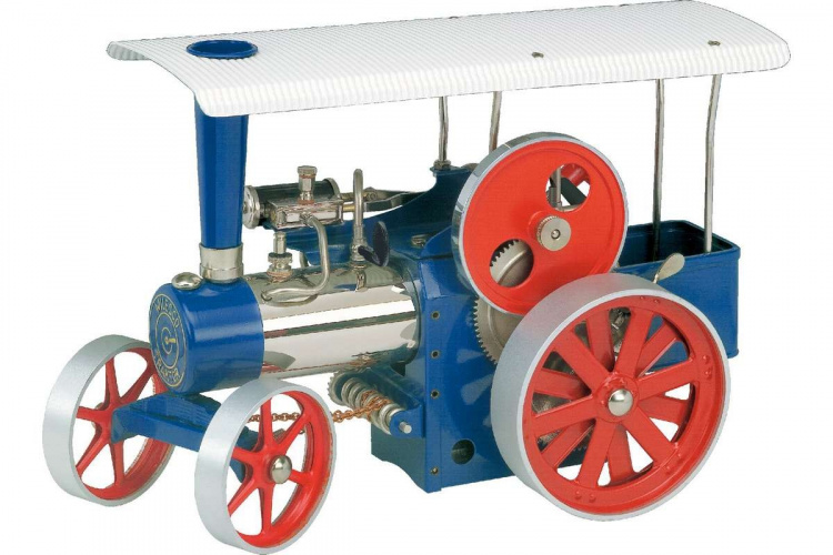 Wilesco D405 Damptraktor, blå