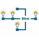 LightsOn Aries 4 lamper 10lm Ø3,5cm Svart LightsOn Aries 4 lamper 10lm Ø3,5cm Svart