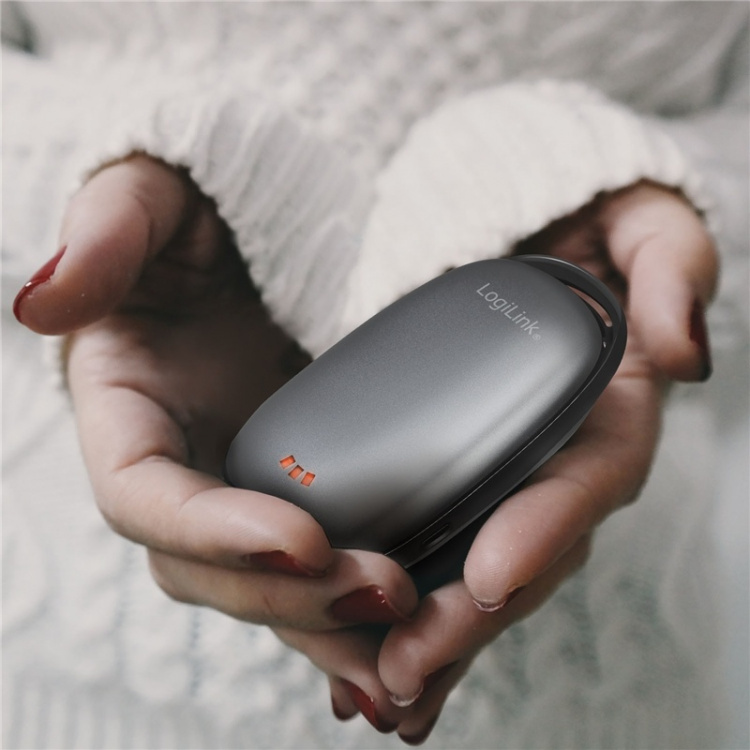 LogiLink PowerBank med håndvarmer 4000 mAh Svart