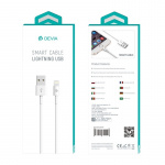 Devia Smart, Lightning-kabel (2,1A), 1 m, hvit Devia Smart, Lightning-kabel (2,1A), 1 m, hvit